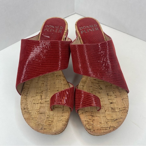 NWT DONALD J PLINER Gretta Leather Wedge Sandals Size 6 Same Shoe - Picture 10 of 10